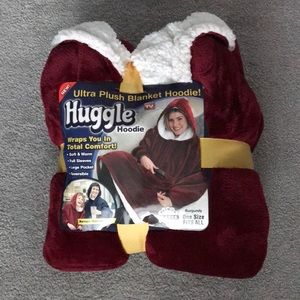 Huggle Hoodie ultra plush blanket hoodie Burgundy
